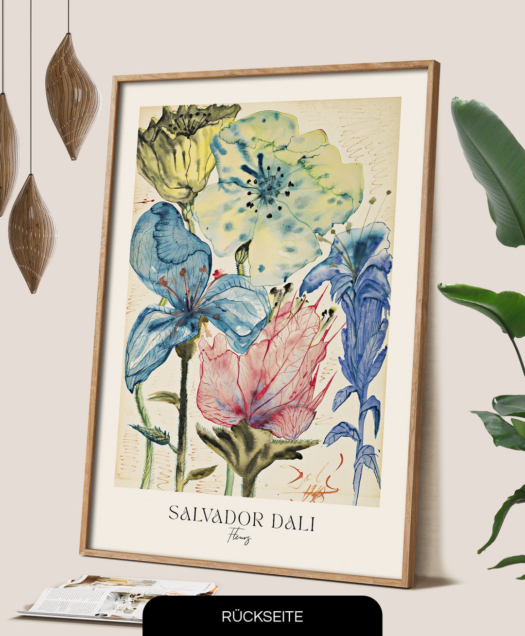 DUOVision Fleurs - Salvador Dali (1948) - 2in1 Poster