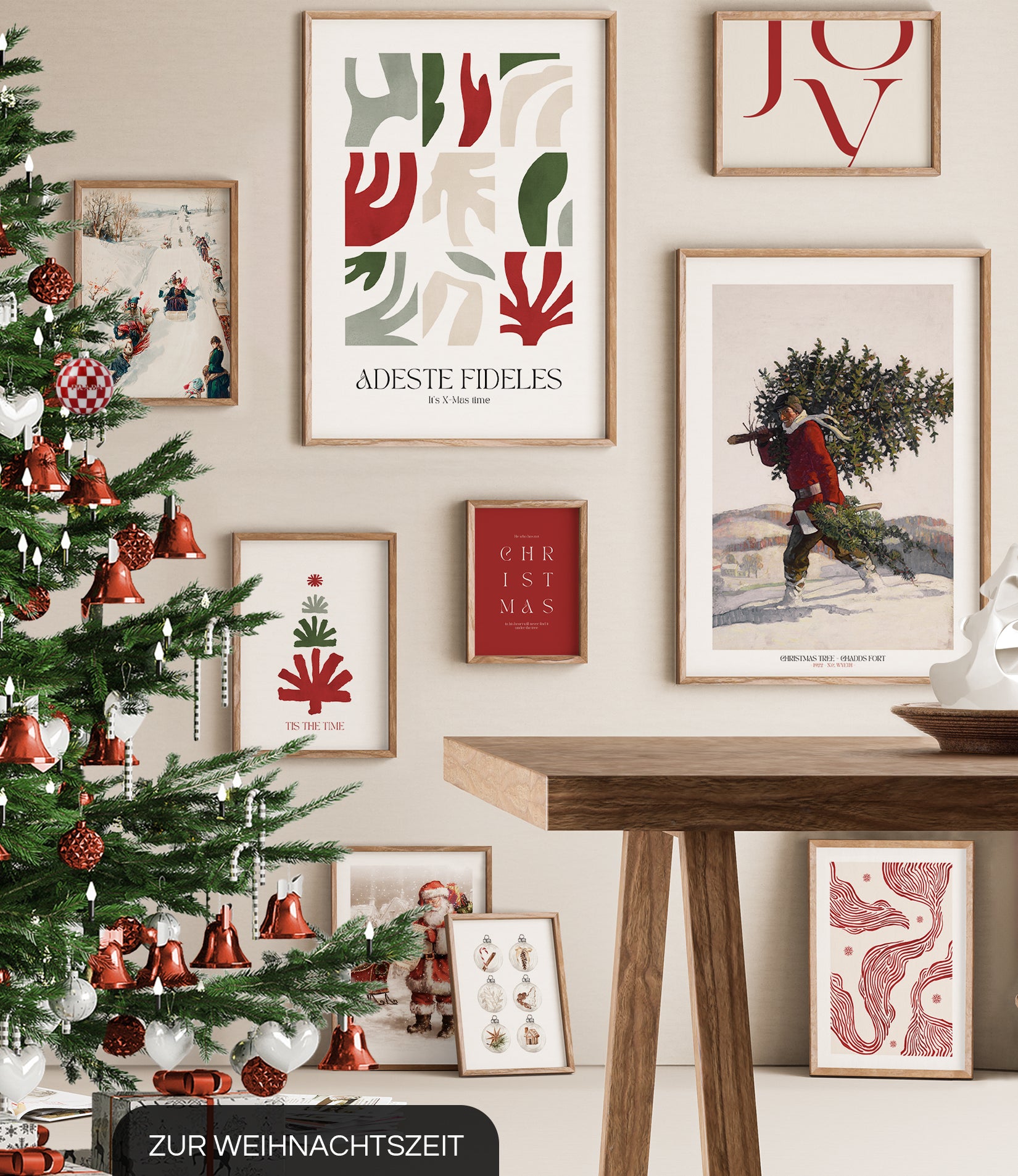 Blckart Beidseitige Weihnachtsposter Innovative Weihanchtsdeko Poster Set Weltneuheit Bilderwelten