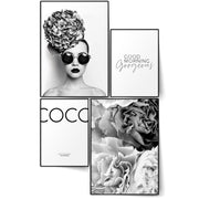 Coco Black & White Poster Set 4er