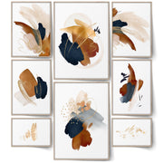 Abstract Shapes Fuji Splash 8er Poster Set