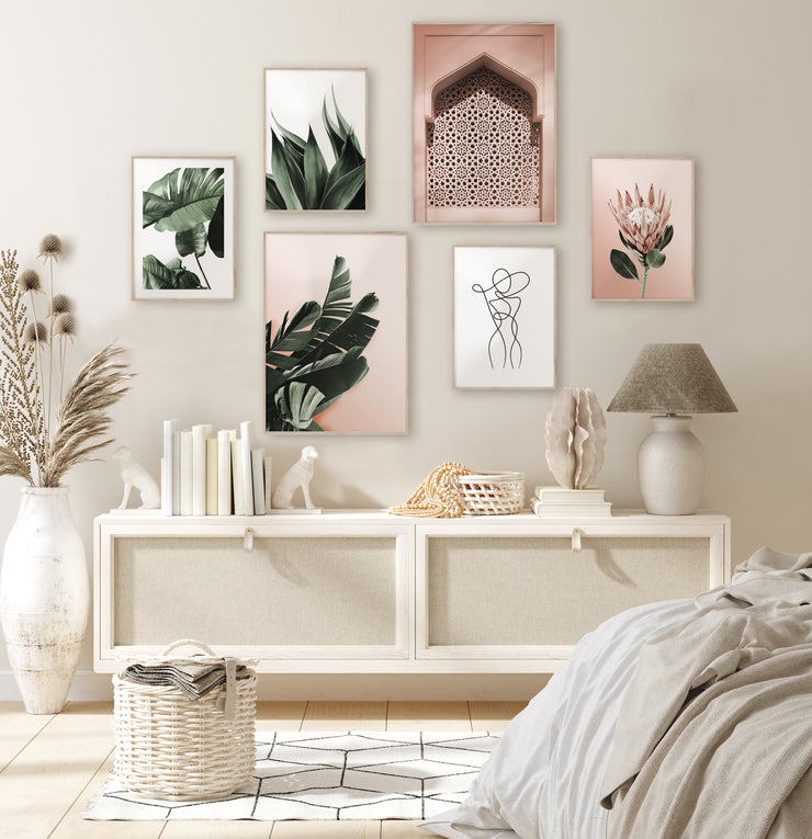 Botanic Pink and Rose Poster Set