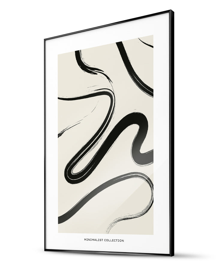 Curved Lines Modern Art Simplicity Poster