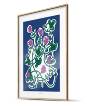 Violet Clover Blossom Modern Art Poster