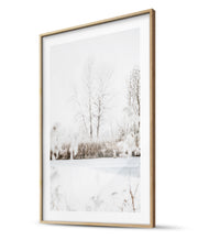 Cabin In The Snow & Frozen Lake Winter Poster