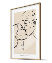 Passionate Kiss Modern Art Simplicity Poster